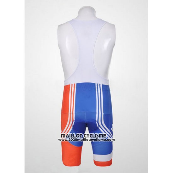 2012 Maillot Ciclismo Sky Champion Regno Unito Orange et Bleu Manches Courtes et Cuissard